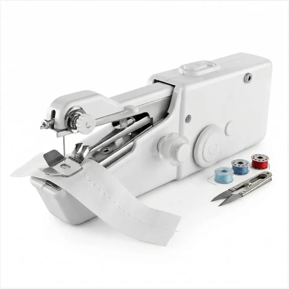 Mini Máquina de Costura Portátil Elétrica a Pilha, Compacta, Ponto Único