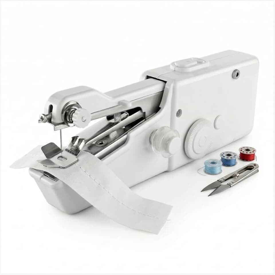 Mini Máquina de Costura Portátil Elétrica a Pilha, Compacta, Ponto Único
