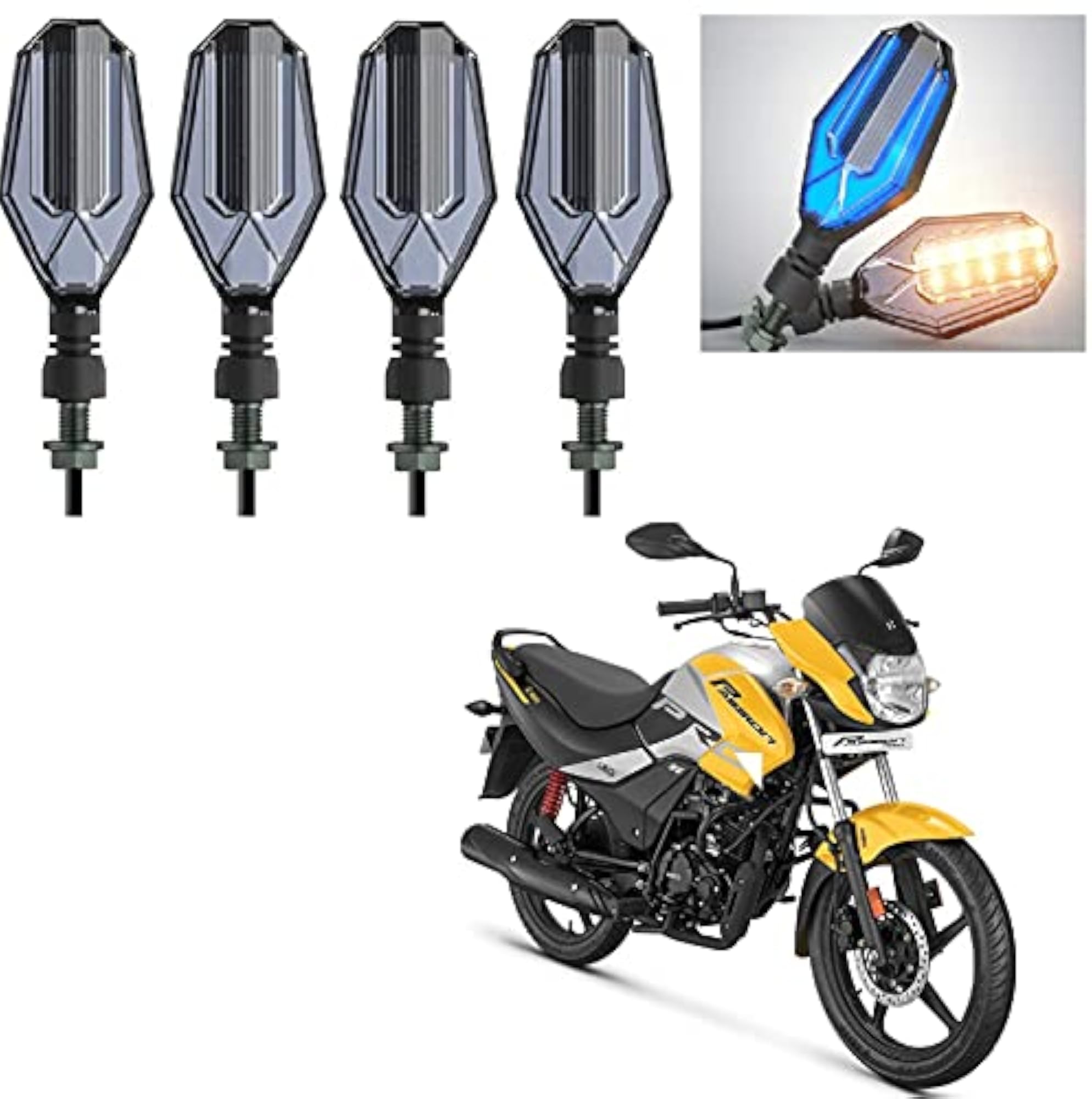 LED Indicator Lights Dual Color for Hero Passion Pro, 4pcs