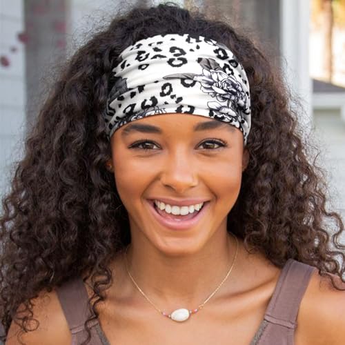 Image of DRESHOW 4 Pack Turban Headbands for Women Wide Vintage Head Wraps Knotted Cute Hair Band Accessories
