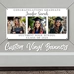 Personalized Graduation 2026 Personalized Banner – Custom Name School & Photo Banner, Graduation Party Decorations, Photo Backdrop for Indoor Outdoor Display, Class Of 2026 Congratulations #8 - Image 3