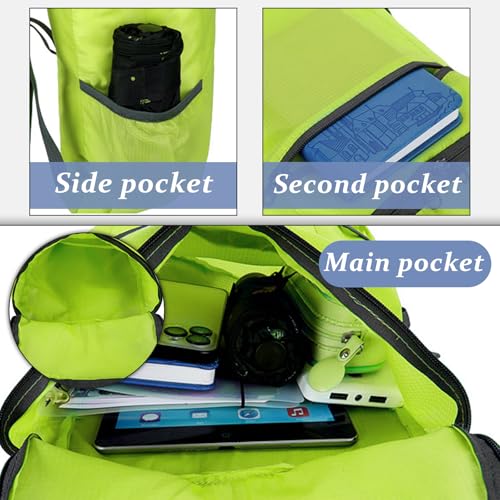 Mochila de senderismo impermeable unisex verde miniatura 6