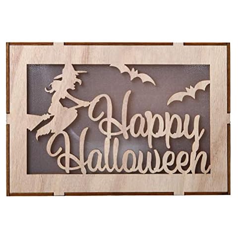 Amosfun Luz de Madera LED Decoraciones de Halloween Cover