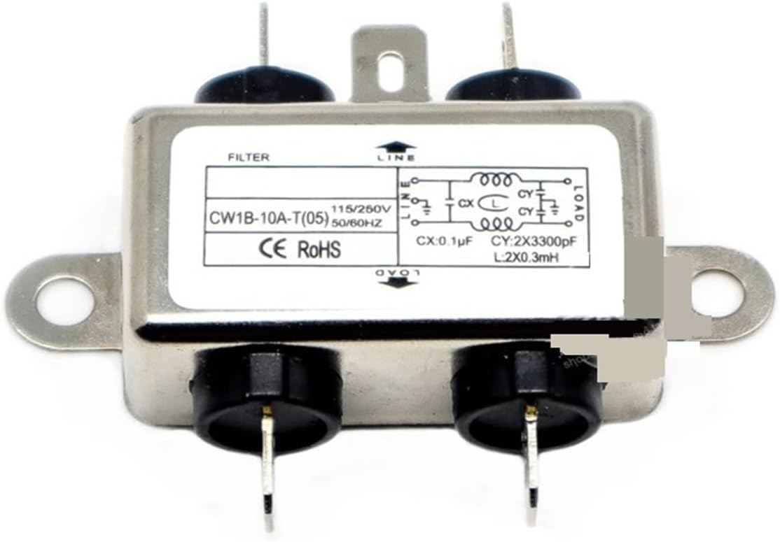 CW1B-10A-T Small Solder Lug Plug-in Single-Phase AC Power Filter