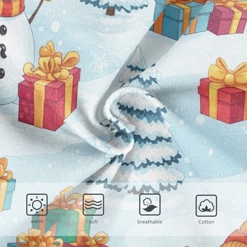 Snowmen Hats Scarves Underwear Girls, Toddler Girl Panties, Girls' Cotton Brief Underwear, 2–8 Years3