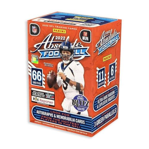 2022 Panini Absolute Football Trading Card Blaster Box (66 Cards)