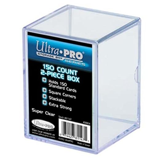 Ultra Pro 81147 2-Piece 150 Count Clear Card Storage Box