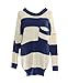 CA Fashion Women's Classical Stripe Knitting Pullover Sweater S to M
