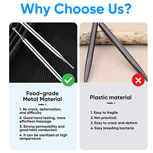 Acupuncture Pen, Facial Reflexology Tools, Stainless Steel Dual Head Ear And Body Point Probe Massage Tool #TOP6