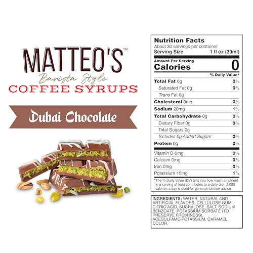 Matteo's Dubai Chocolate Syrup