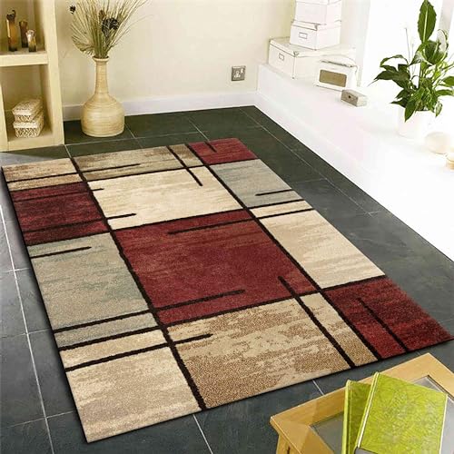 Tapete geométrico vintage multicolor 5x7 pies