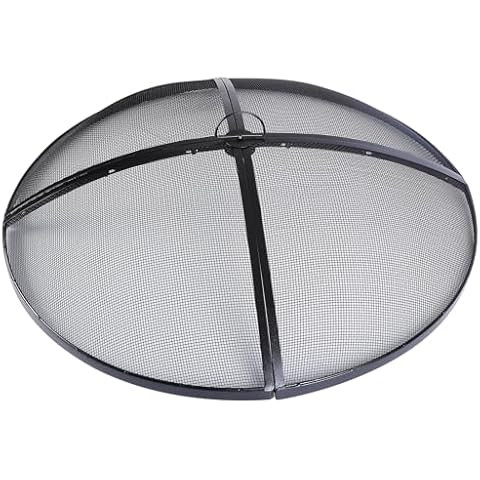 FFQ Fire Pit Screen, Fire Pit Spark Screen with Handle, 36 Inch Round Cover