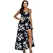 Produktbild GJHT Freizeitkleidung Für Damen Frauen-Sommer-Druck-Straps-Kleid-Strand-Rock Geeignet Für Zu Hause Und Den Täglichen Gebrauch (Color : Black, Size : L)