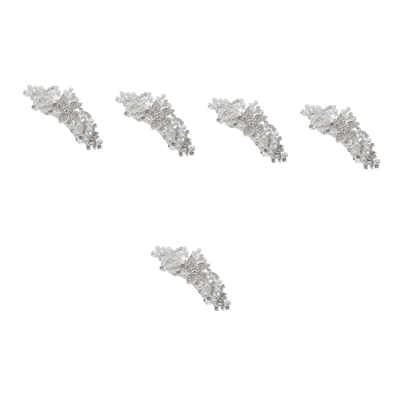 Baluue 5pièces Pince à Cheveux Et Accessoire Floral Élégant Décor De Coiffure Pour Mariage Fête Et Occasions Spéciales