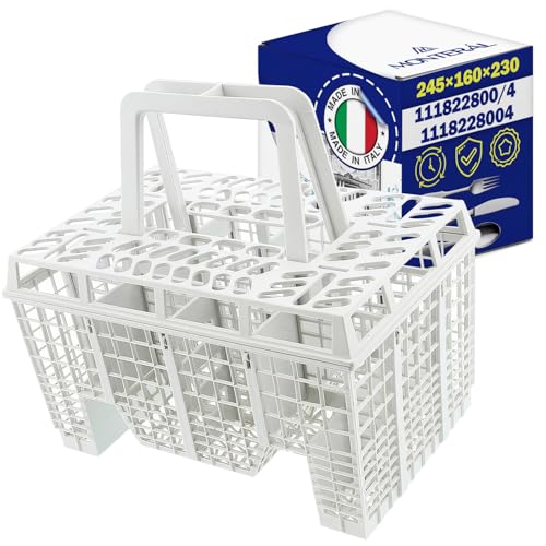 Panier à Couverts pour Lave Vaisselle 245x160x230 mm avec le Code Original 111822800/4 1118228004 pour Electrolux - MADE IN ITALY - Garantie de 10 Ans -...