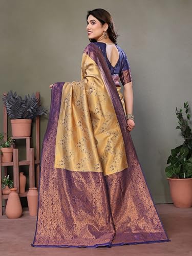 Image of Avantika Fashion Women's Kanjivaram Style Soft Silk Banarasi Sarees With Blouse Piece For Women