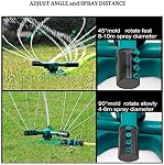 Durable Lawn Sprinkler, Water Sprinklers for Lawn, Garden, Yard, Flower Grass Plant Park, 360 Degree Rotating Sprinkler Irrigation System, Adjustable Spray Angle and Distance -Up to 3600 sq.ft.