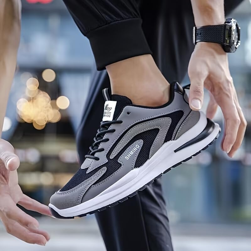 Men's Breathable mesh Sports Shoes - Anti-Slip, Casual, Soft Rubber Sole, Laces, Suitable for Outdoor Daily use4