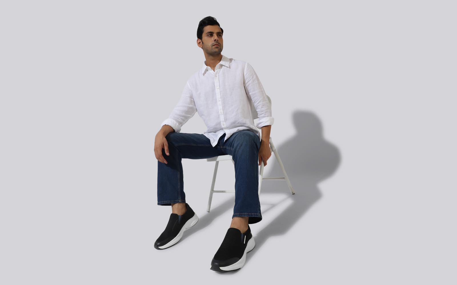 Neeman's The Dependables Slip Ons for Men | Comfortable & Flexible Eva Mid Sole and Athletic breathable mesh | Black UK8 2