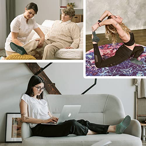 Image of unenow Non Slip Grip Yoga Socks for Women with Cushion for Pilates, Barre, Home