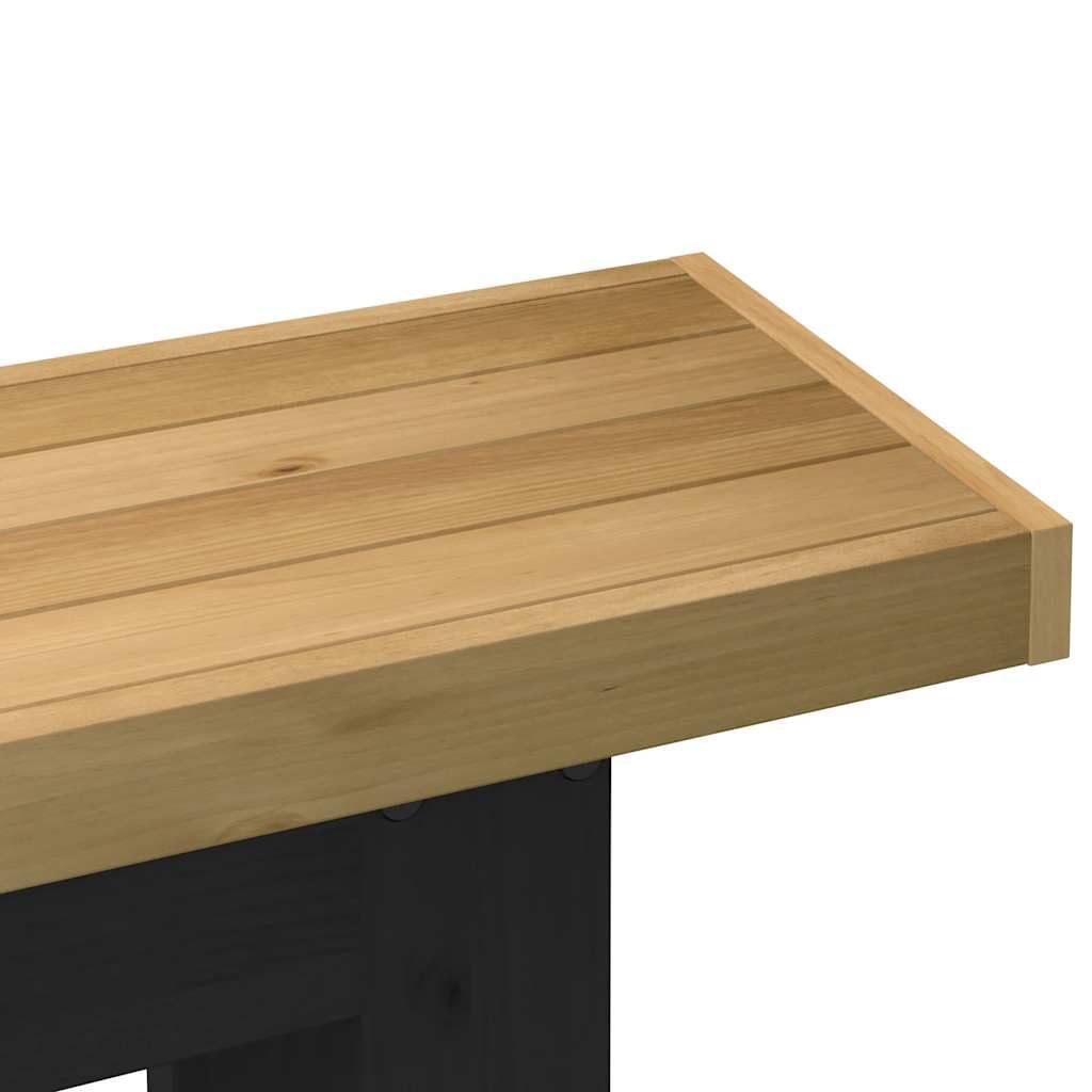 vidaXL Mesa Consola NOAIN Patas en U Madera Maciza Pino 120x30x75 cm, Mesa de recibidor, Mesa Consola de Pasillo, Soporte de Pasillo, Mesa de Pasillo