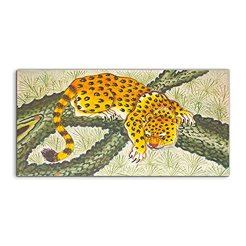 Tableau sur verre 100x50cm chat tigre | Éclat moderne en verre trempé