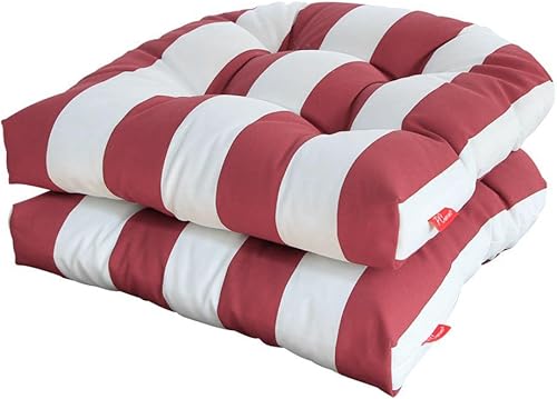 Pcinfuns Cojines de asiento para exteriores, 19 x 19 x 5 pulgadas, cojines de relleno grueso con esquinas redondas para sillas de patio, cojín para