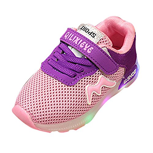 Lacer Appartement Garçons filles Sneaker LED Lumière Up Lumineux Chaussures Enfant Sport Trainers Fonctionnement De plein air Engrener Formateurs Doux Semelles Mxssi