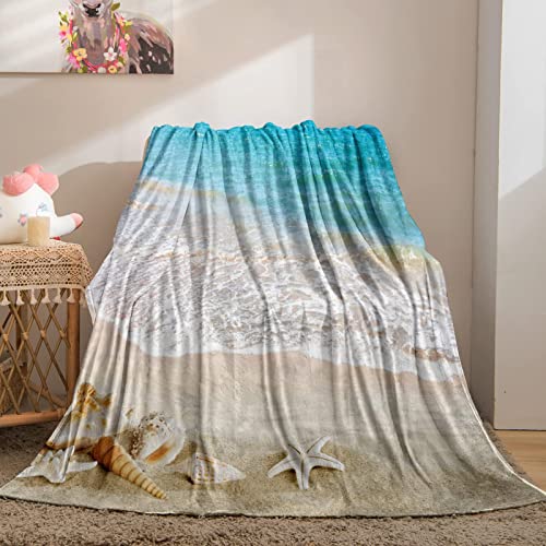 Couverture océan en flanelle plaid microfibre doux lit et canapé enfant