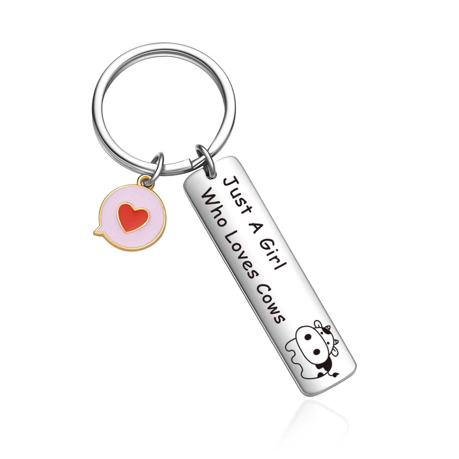 OWHOMSCow Themed Gifts Cow Girl Gift For Daughter Gifts Sister Keychain Cousin Jewelry Cat Farmer Jewelry