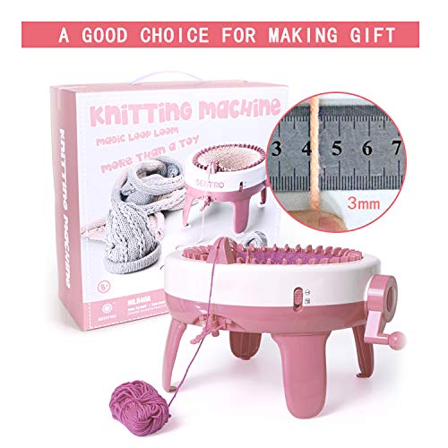 Image of FYGAIN SENTRO Knitting Machine 40 Needles, Automatic Circular Knitting Crochet Machine for Kids /Adults