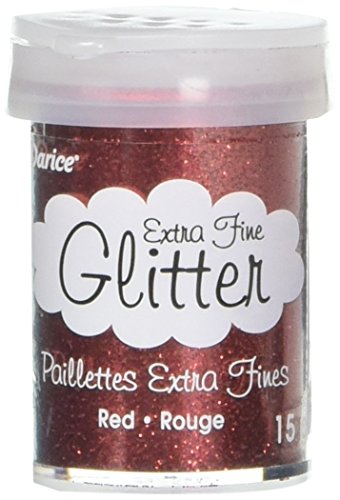 Darice, Extra Fine Glitter, Red