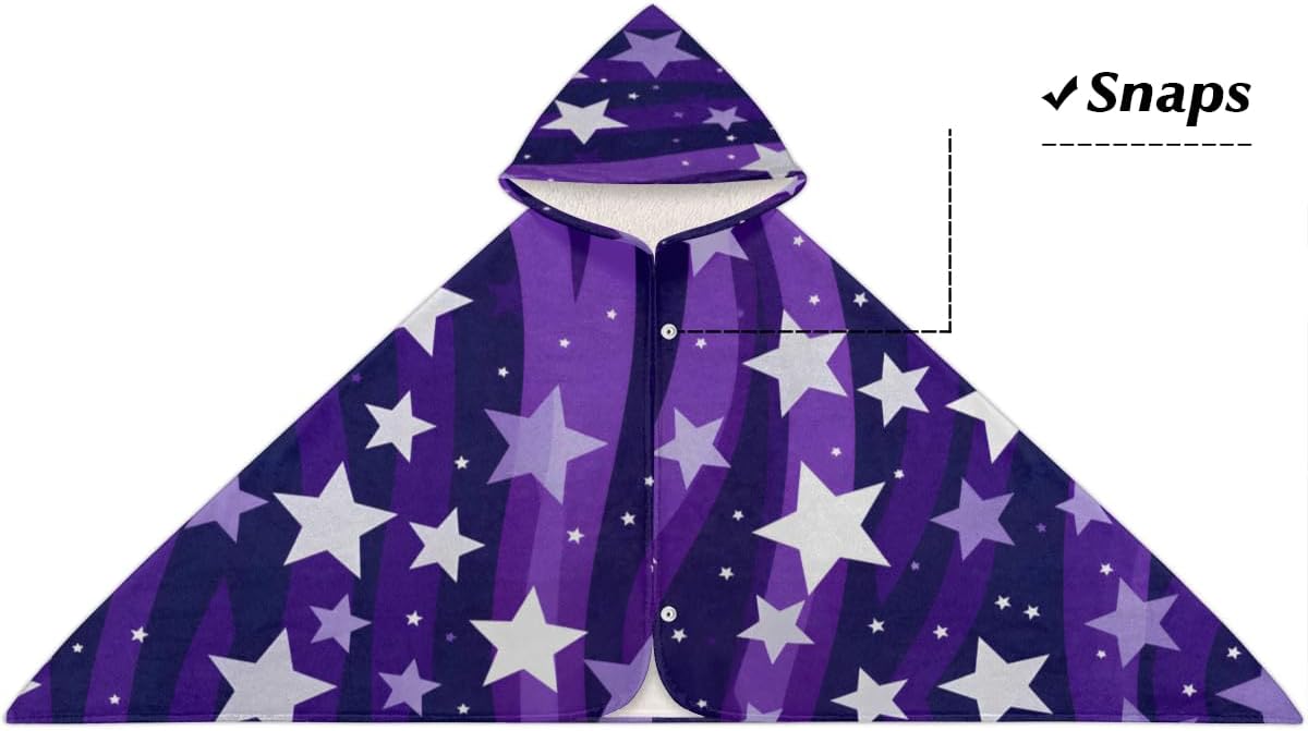 Pardick Kids Bath Towel Star Texture Beach Towel with Hood Pool Cover Up for Girls Boys Soft Absorbent Hooded Bath Towel Toddler Towels for Beach, Pool
