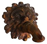 Wasserspeier Brunnenauslauf Löwenkopf Rostig Wandbrunnen Gusseisen Antik-Stil