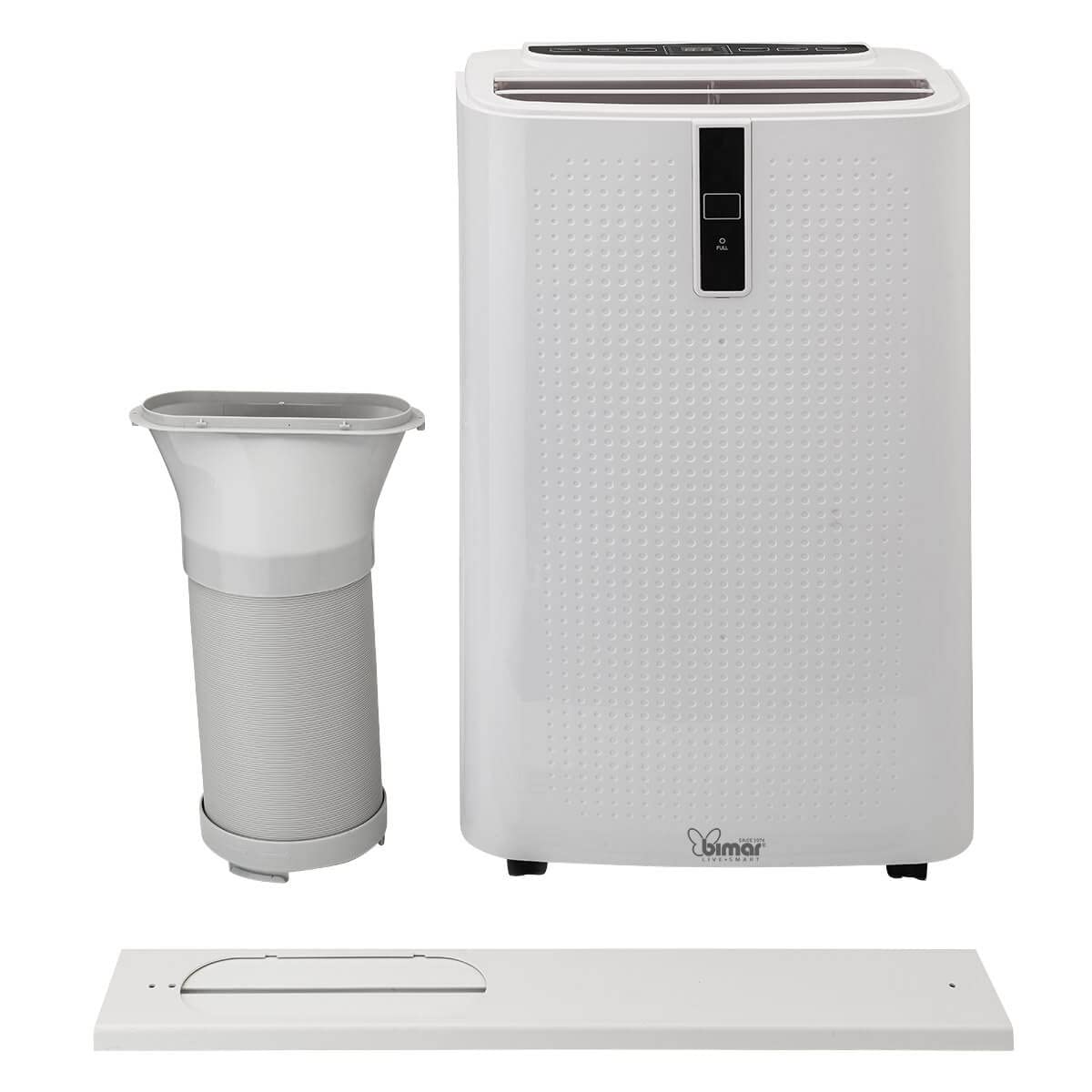 Bimar Condizionatore Portatile con Wifi, Timer, Telecomando, Base con Ruote e Valvola Drenaggio Acqua (28 Litri)