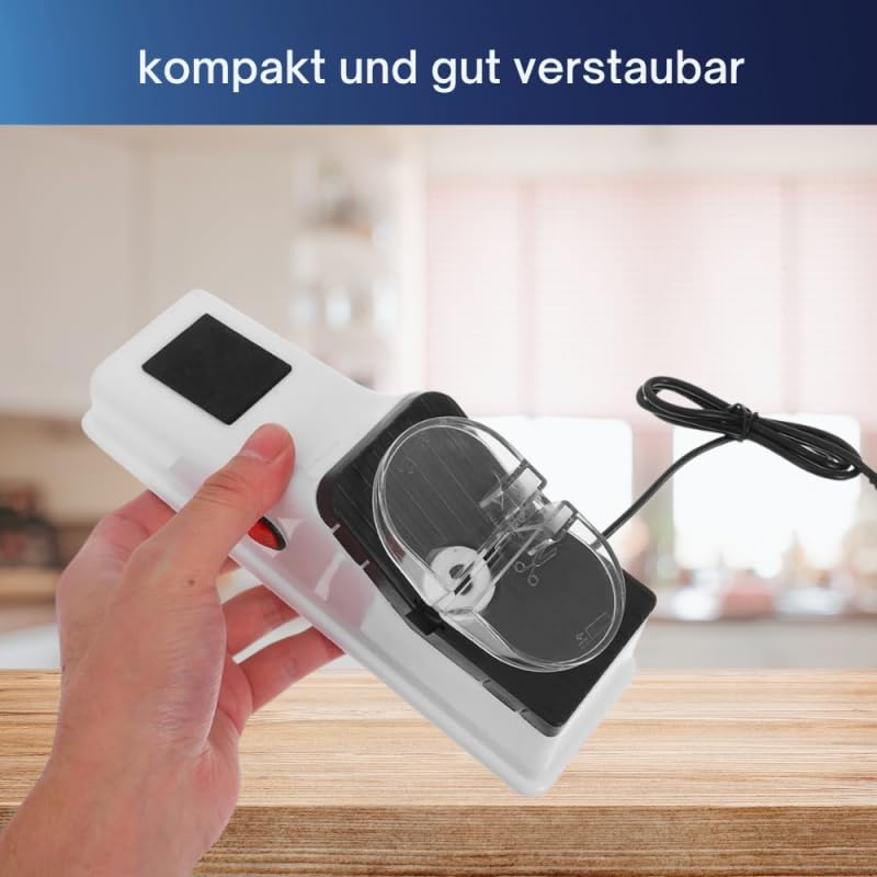 festberg Klingenzauber Pro Elektrischer Messerschärfer - In 5 Sekunden scharf, elektrisch & manuelles Schärfen, hygienisch & leicht zu reinigen