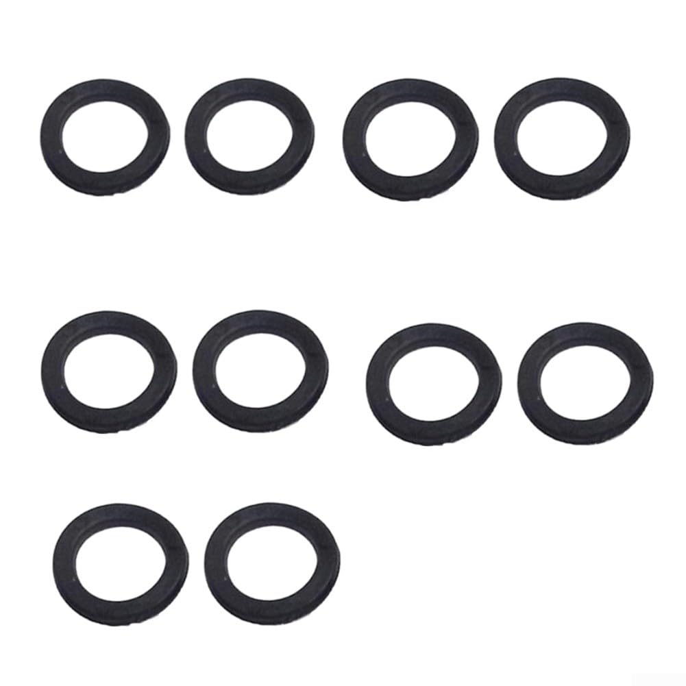 10/20pcs Replacement Orings/Rubber Washers For 1" Spinlock Dumbbell Nut Flat Rubber Washers for Barbell Dumbbell Black(10PCS Flat)