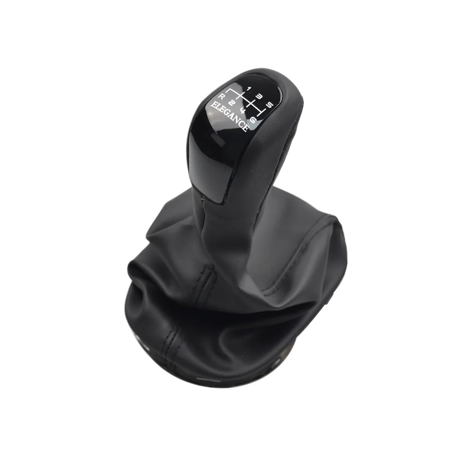 Srvsqtptvk Elegance Car Shift Knob For Benz For C-Class W203 S203 2000-2007 10Mm 6 Speed Case Collar Manual Gear Shift Knob Pu Gaiter Boot(Elegance)