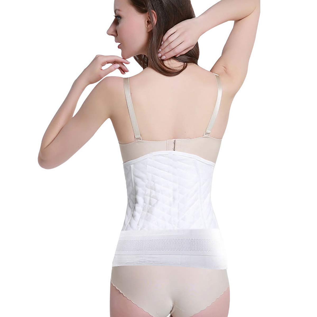 Post Belly Band Postpartum Cintura per Cintura Cinturante per Pancia, Shapewear, Cintura pelvica/Sezione c/Cotone Traspirante 2 in 1,Bianca,M