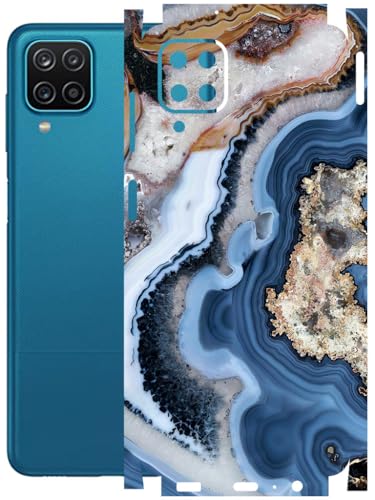 Image of AtOdds - Full Body Back Screen Guard Protector Film - Lamination Wrap Skin Sticker Compatible with Samsung Galaxy M12 | Scratchproof Matte Finish (Floor Marble)