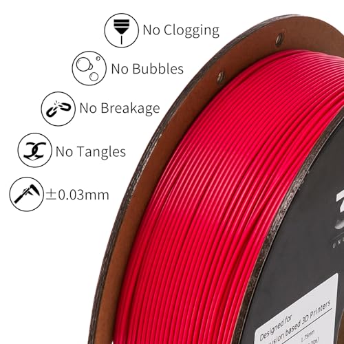 Image of INLAND Micro Center PLA+ 3D Printing Filament 1.75mm - PLA Pro Dimensional Accuracy + /- 0.03 mm - 1kg Cardboard Spool (2.2 lbs) (1 Pack Magenta, 1.75mm)