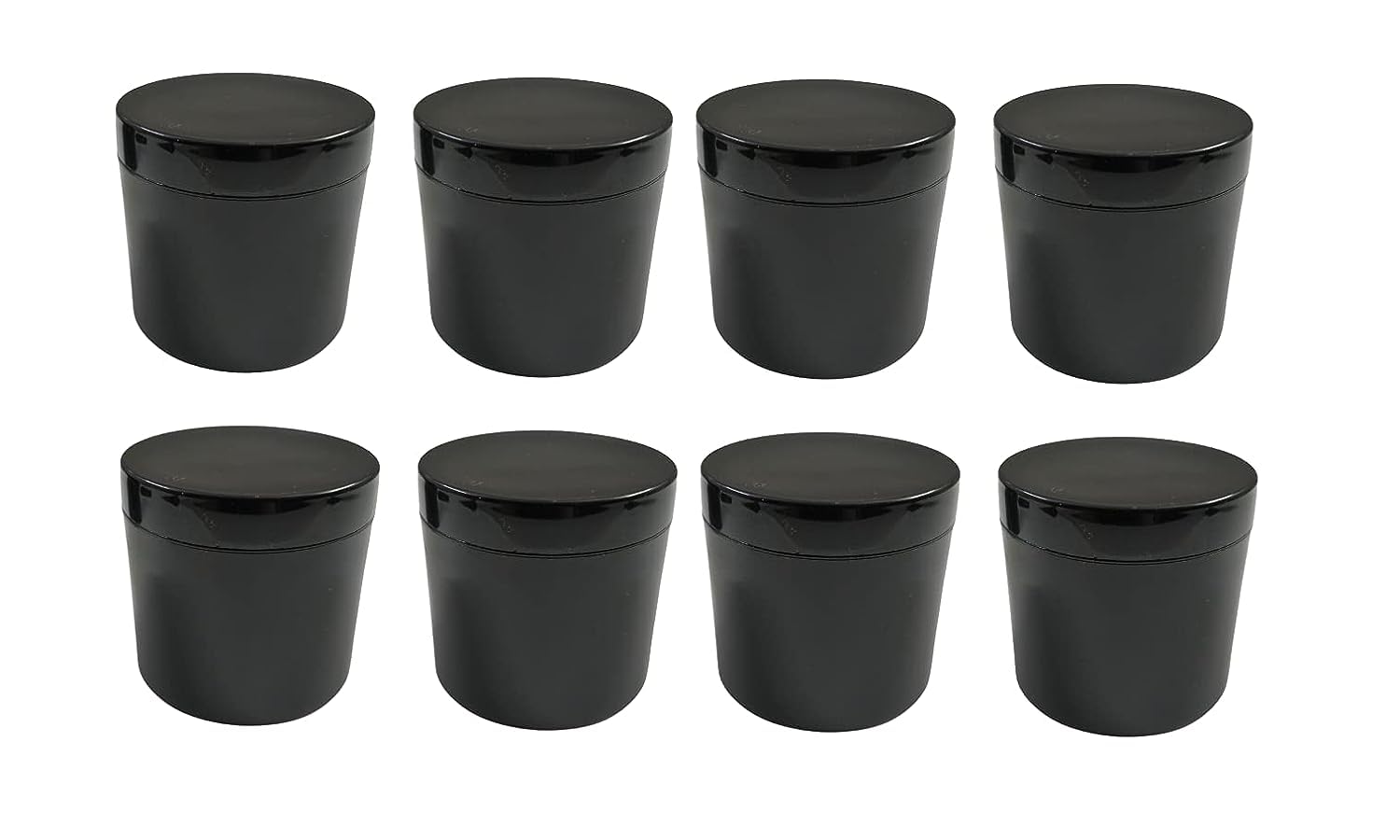 B.H.Industry [ Best Buy Pack of 8 PCS] 100 Gram Black Plastic Cosmetic containers Empty Set for DIY Creams, Body Butter, lotions, Travel friendy Jars, Comes with Inner lid-image-39