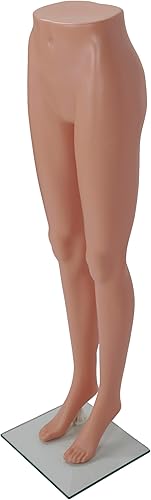 Miniatura 9 de SSWBasics Forma de pata de maniquí de plástico para mujer, altura 43 pulgadas, con base, plástico de medio cuerpo