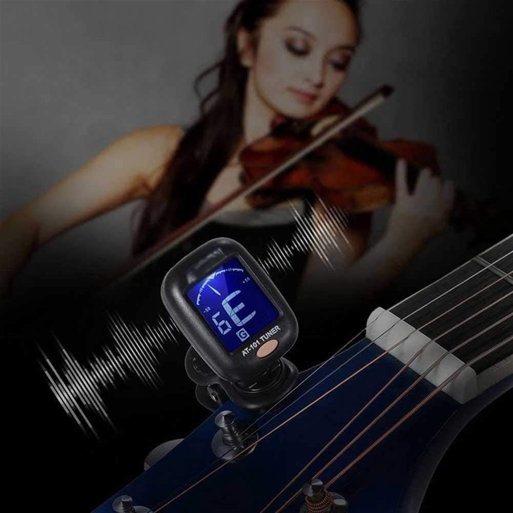 Accordatore elettronico a clip per chitarra, basso, ukulele, violino - Accordatore accurato, design compatto, facile da usare