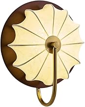 Bedside Wall Lamp, Nordic Wall Sconce, Walnut Wood Base with Pleated Fabric Shade, Japanese Style 8W 3-Color Dimmable LED Reading Light for Bedroom Living Room Hallway Study Parlor
