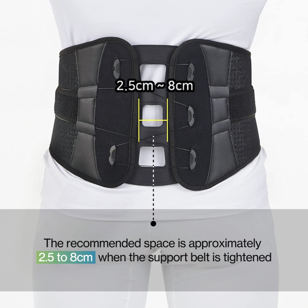 SOZO BOA,Soporte de espalda inferior ajustable doble para hombres y mujeres, ciática con panel extraíble para soporte de cintura, cinturón de apoyo lumbar (tamaño grande)