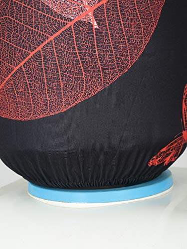 Image of Cortina Printed Dispenser Cover|Water Can Protectors|Elastic Closure | Polyester Material | Digitally Printed | Heat Resistant | Water-Proof | 45cm x 42cm x 43cm | 20 Lts | 2Pc | Black & Beige