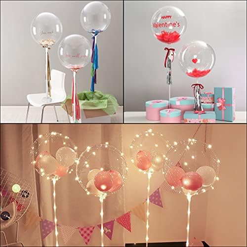 12 Set Balloon Stand with Plastic Pallet Balloon Stand Kit Support Sticks with Base for Birthday Party Wedding Decoration Garden Parties and Celebrations
