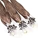 Produktbild hair2heart 25 x 0,5g Echthaar Microring Loop Extensions, 60cm - glatt - #4 braun - Loops Haarverlängerung