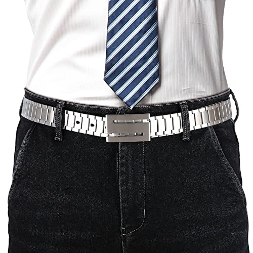 Belt Men,Fashion Jeans Punk Goth Casual Belt Halloween Christmas Gift4